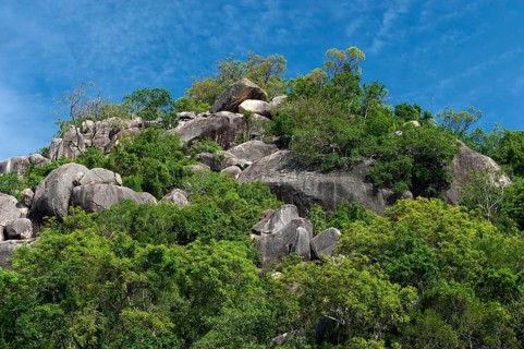 Hill with granite rocks
