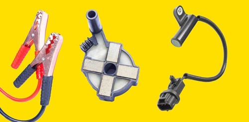 Collage of car parts