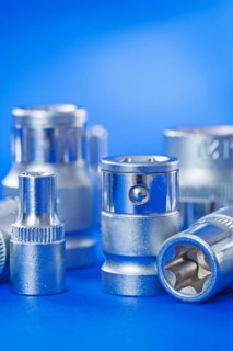 Automobiltorx on blue background