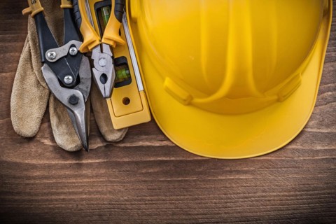Building helmet steel cutter pliers construction level safety gloves
