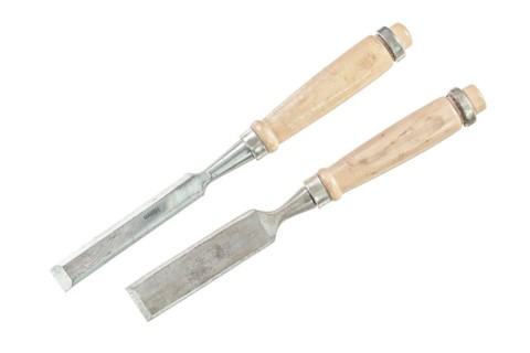 Firmer chisels isolated on white