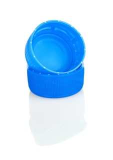Blue lids with reflection isolated