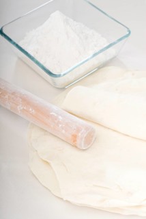 Making fresh homemade pita bread