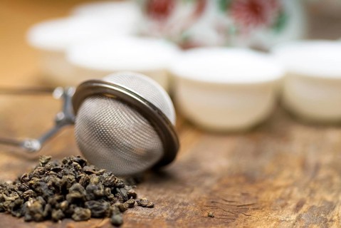 Dry green chinese tea set