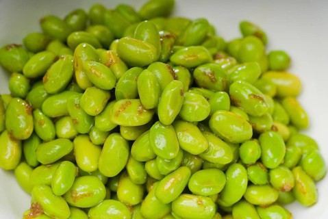 Steamed fresh green beans with extra virgin olive oil and balsamic vinegar