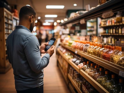 Purchasing and control with your cell phone while shopping
