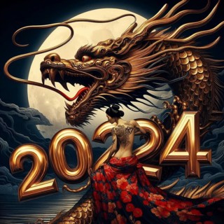 Happy Chinese new year 2024 poster card