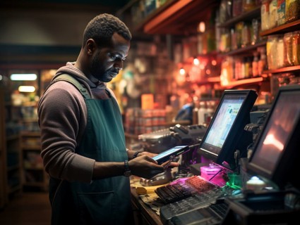Purchasing and control with your cell phone while shopping