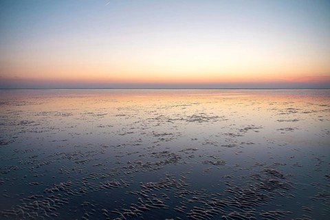 Sunrise in the Wadden Sea