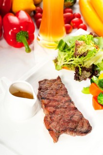 Juicy BBQ grilled rib eye