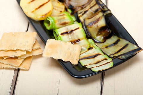 Grilled assorted vegetables dressed with extra virgin olive oil