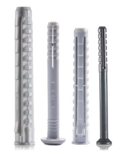 Set of insulated plastic dowels