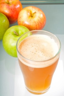 Fresh and healty natural apple juice unfiltered