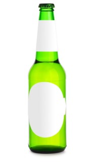 Bottle of beer isolated