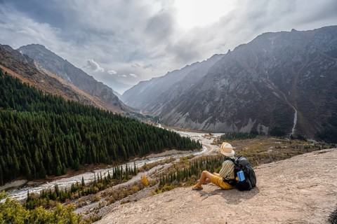 View of the Ala Archa valley from the viewpoint