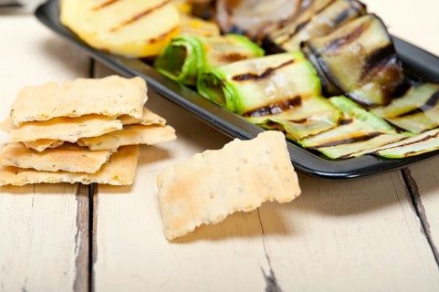Grilled assorted vegetables dressed with extra virgin olive oil