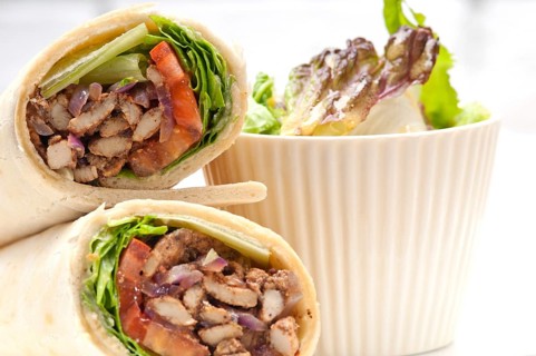 Kafta shawarma chicken pita wrap roll sandwich traditional arab mid east food
