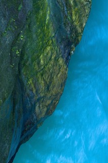 River Soca flows through narrow canyon