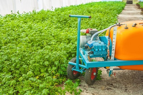 Large pesticide sprayer in the greenhouse