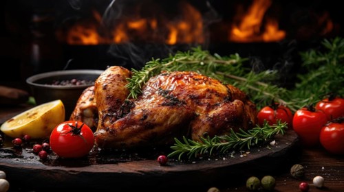 Roast chicken with rosemary