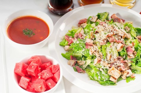 Fresh classic caesar salad