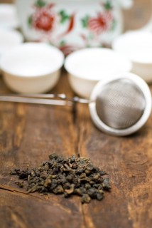 Dry green chinese tea set