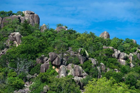 Hill with granite rocks