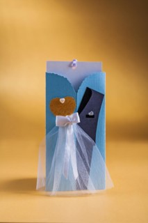 Wedding invitation card on yellow background 1