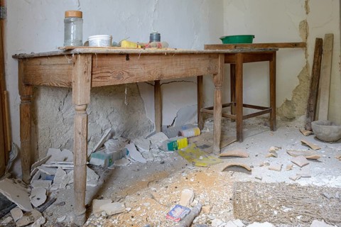 Old wooden table