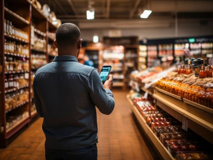 Purchasing and control with your cell phone while shopping