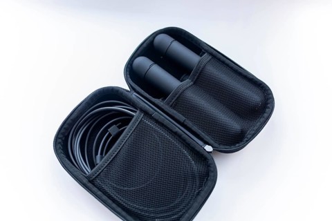 Digital smart jump rope on a white background