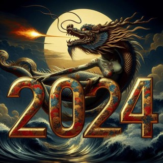 Happy Chinese new year 2024 poster card