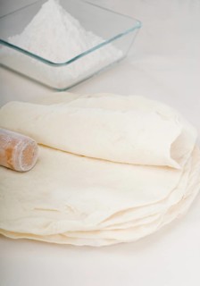 Making fresh homemade pita bread