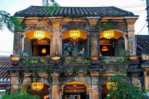 Restaurant with an old facade