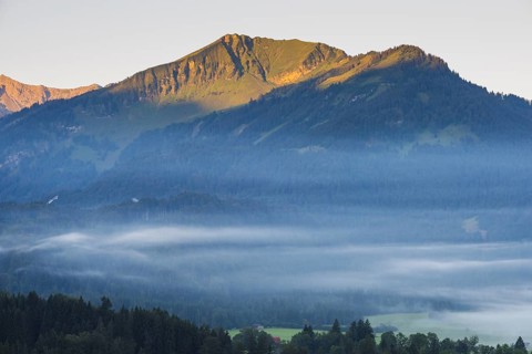 Stillachtal with early morning fog