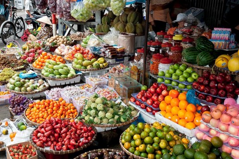 Fruit and vegetable market in Nha Trang