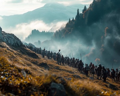 Fictional film scene