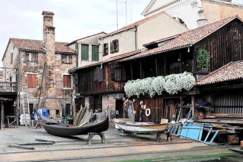 Gondola shipyard in San Trovaso in the Dorsoduro district