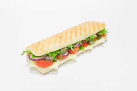 Gourmet panini with onions