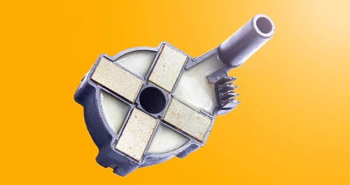 Ignition coil of a distribution type car