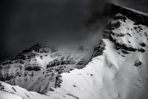 Snow-covered summit of the Hoher Ifen
