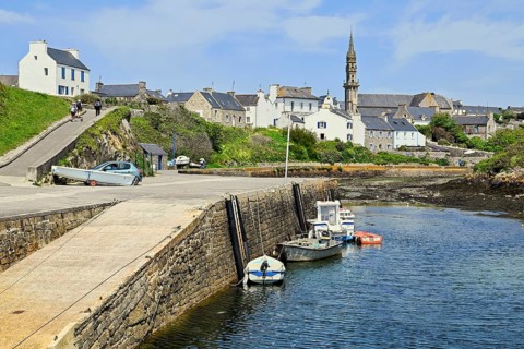 Quay wall in the harbour of Lampaul