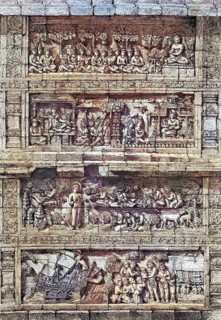 Relief of the temple of Borobudur
