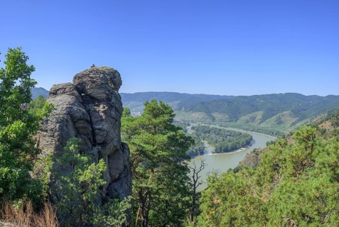 Danube island Pritzenau from the Vogelbergsteig