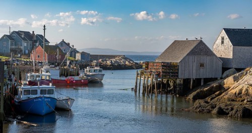 Peggys Cove small fishing village Canada