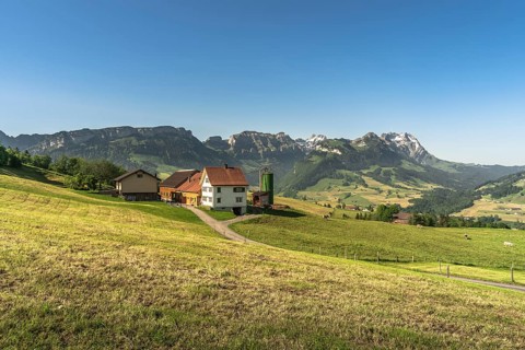 Lonely farm in the Appenzell Alps