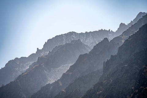 Rocky mountains view in Ala Archa valley