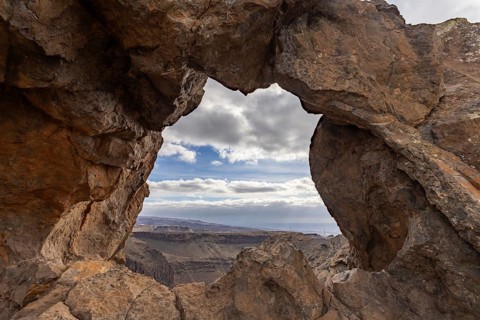 Stone arches in volcanic rock