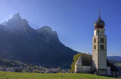 St Valentin church and Schlern massif