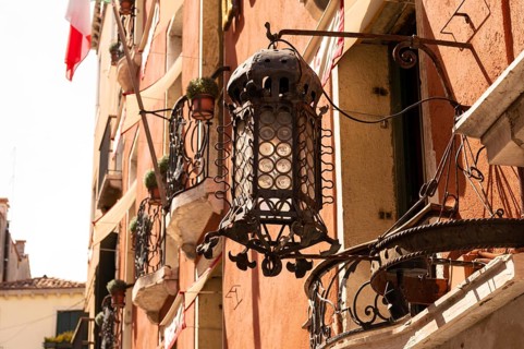 Lantern in Venice. Travel and vacation concept.